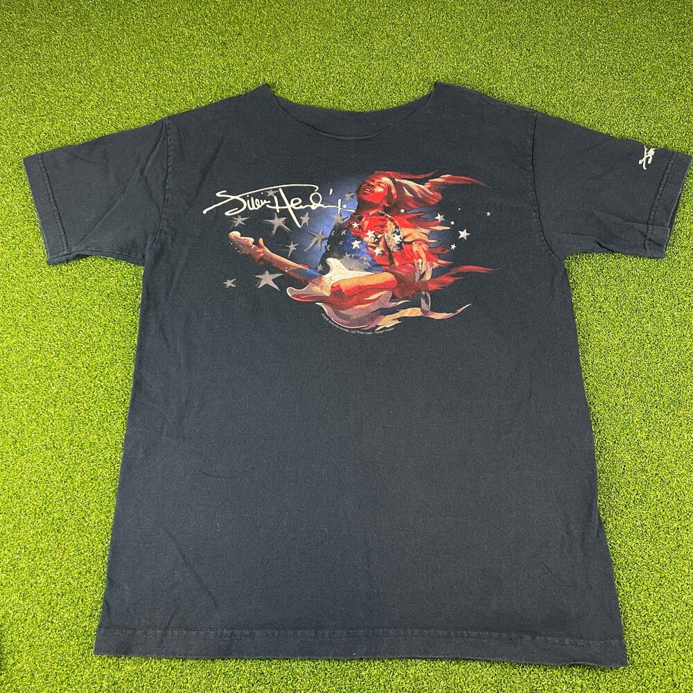Authentic Vtg Jimi Hendrix 2005 Graphic Band T Shirt Black Short Sleeve Rock Tee